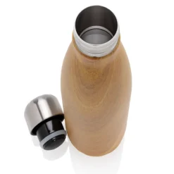 Gift Campaign Borracce con logo in acciaio con trama in legno da 500ml Wood Print> Borracce Termiche|Borracce Di Metallo