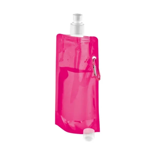 Gift Campaign Borracce di plastica pieghevoli pubblicitarie con gancio 460ml Clip> Borracce In Plastica