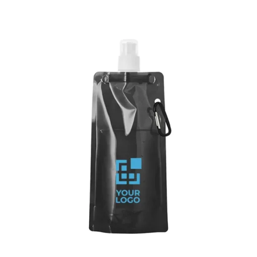 Gift Campaign Borracce di plastica pieghevoli pubblicitarie con gancio 460ml Clip> Borracce In Plastica