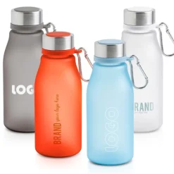 Gift Campaign Borracce ecosostenibili personalizzate effetto opaco con moschettone 350ml> Borracce In Plastica