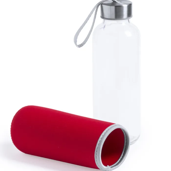 Gift Campaign Borracce gadget con custodia colorata 420ml Crystal Colorful> Borracce In Vetro