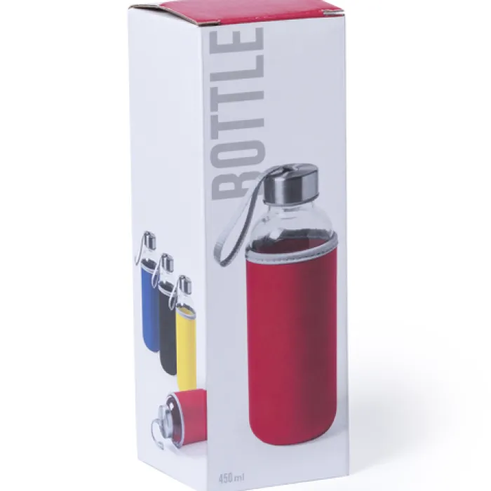 Gift Campaign Borracce gadget con custodia colorata 420ml Crystal Colorful> Borracce In Vetro