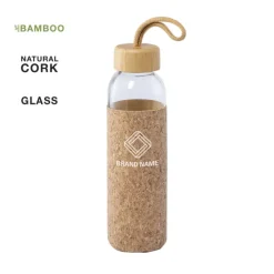 Gift Campaign Borracce in vetro personalizzate custodia in sughero 500ml Crystal Cork> Borracce In Vetro