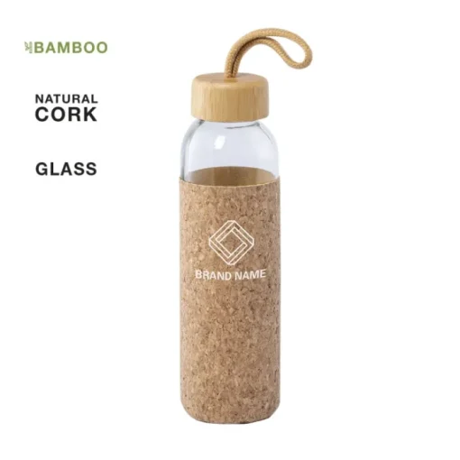 Gift Campaign Borracce in vetro personalizzate custodia in sughero 500ml Crystal Cork> Borracce In Vetro