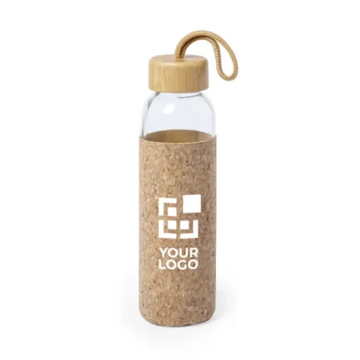 Gift Campaign Borracce in vetro personalizzate custodia in sughero 500ml Crystal Cork> Borracce In Vetro