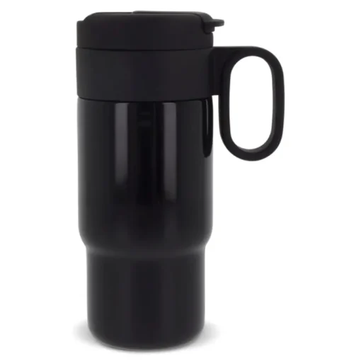 Gift Campaign Borraccia a doppia parete con tappo incernierato nero con manico 400ml> Bicchieri Termici Personalizzati