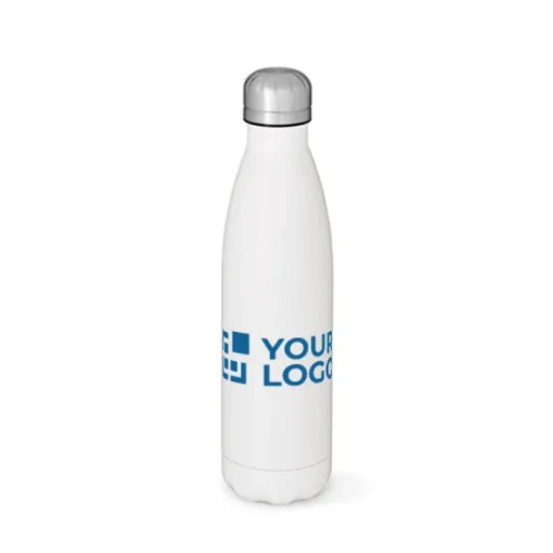 Gift Campaign Borraccia bianca in acciaio inox riciclato con tappo anti goccia 500ml> Borracce Termiche|Borracce Di Metallo