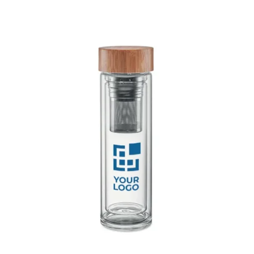 Gift Campaign Borraccia con doppio strato in vetro per tè e tisane 420ml TeaBoo> Gadget Ecologici|Borracce In Vetro