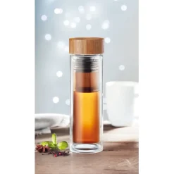 Gift Campaign Borraccia con doppio strato in vetro per tè e tisane 420ml TeaBoo></noscript> Gadget Ecologici|Borracce In Vetro