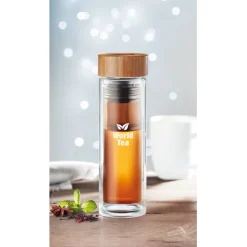 Gift Campaign Borraccia con doppio strato in vetro per tè e tisane 420ml TeaBoo></noscript> Gadget Ecologici|Borracce In Vetro