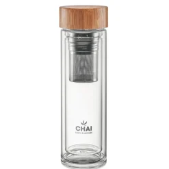 Gift Campaign Borraccia con doppio strato in vetro per tè e tisane 420ml TeaBoo></noscript> Gadget Ecologici|Borracce In Vetro