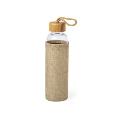 Gift Campaign Borraccia con finitura ecologica con custodia 500ml Crystal Bamboo> Gadget Ecologici|Borracce In Vetro