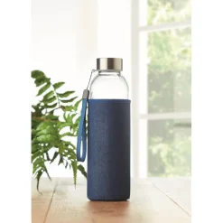 Gift Campaign Borraccia di vetro con custodia in neoprene 500ml Crystal Denim></noscript> Borracce In Vetro