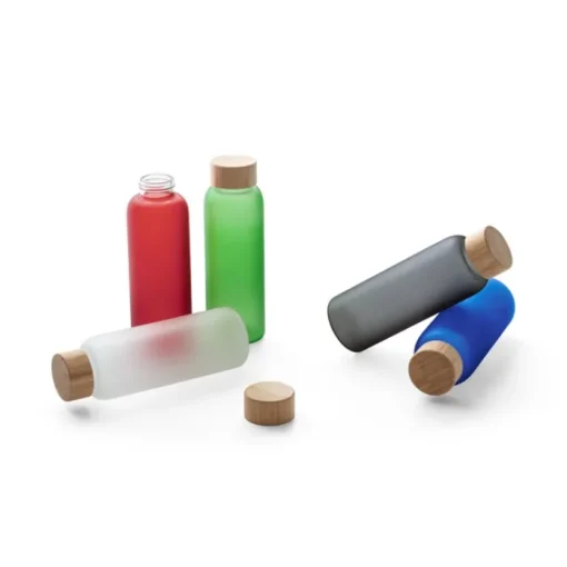 Gift Campaign Borraccia di vetro con finitura opaca e tappo in bambù da 500ml> Borracce In Vetro