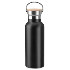 Gift Campaign Borraccia in acciaio inossidabile con logo tappo in bambú da 500ml Clip> Gadget Palestra|Gadget Per L'Ufficio