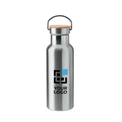 Gift Campaign Borraccia in acciaio inossidabile con logo tappo in bambú da 500ml Clip></noscript> Gadget Palestra|Gadget Per L'Ufficio
