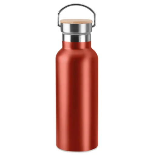 Gift Campaign Borraccia in acciaio inossidabile con logo tappo in bambú da 500ml Clip> Gadget Palestra|Gadget Per L'Ufficio