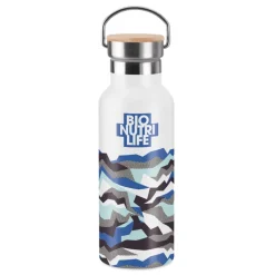 Gift Campaign Borraccia in acciaio inossidabile con logo tappo in bambú da 500ml Clip></noscript> Gadget Palestra|Gadget Per L'Ufficio