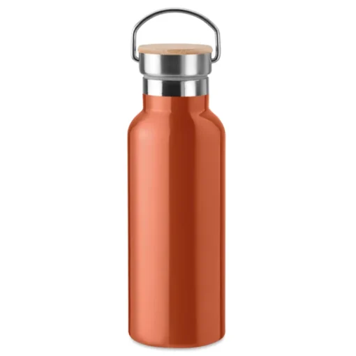 Gift Campaign Borraccia in acciaio inossidabile con logo tappo in bambú da 500ml Clip> Gadget Palestra|Gadget Per L'Ufficio