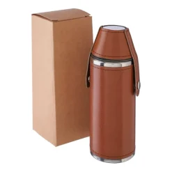 Gift Campaign Borraccia in acciaio inox con 2 bicchieri e custodia in pelle 230 ml></noscript> Borracce Di Metallo
