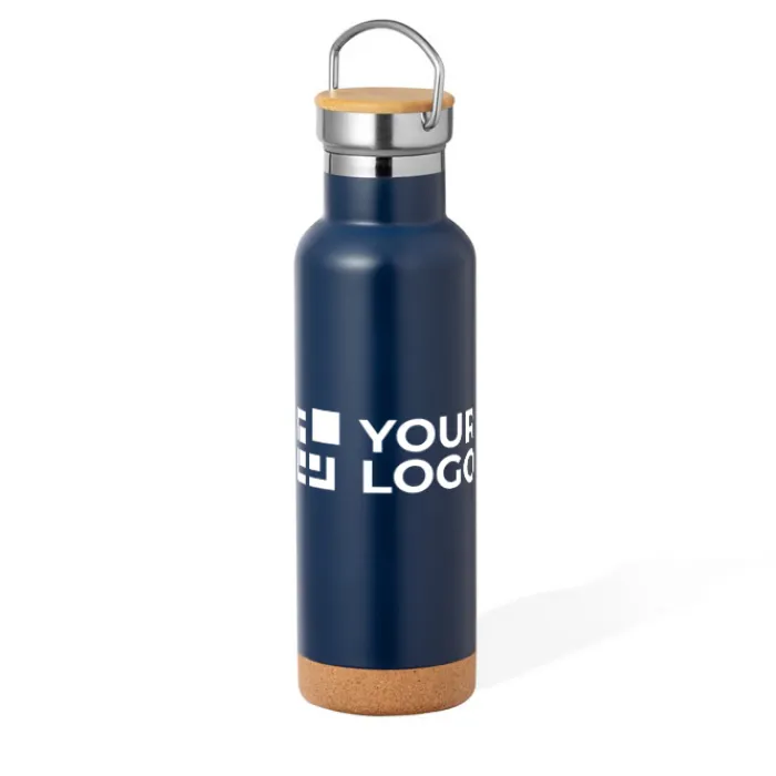 Gift Campaign Borraccia in acciaio inox con base in sughero e tappo con manico 650ml> Borracce Termiche