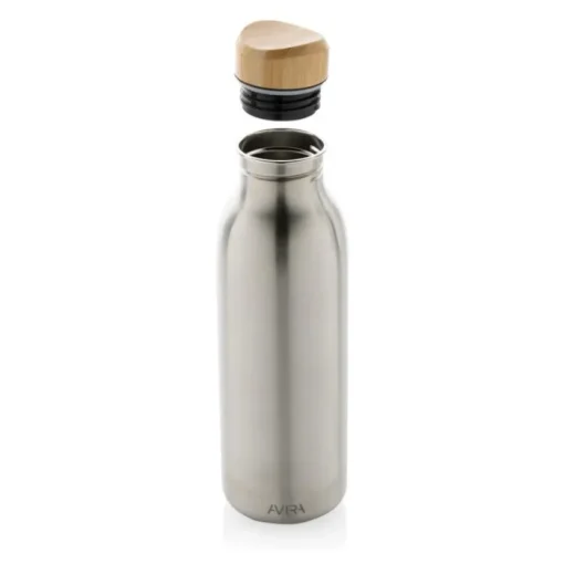Gift Campaign Borraccia in acciaio inox riciclato con tappo di bambù da 600 ml> Borracce Di Metallo
