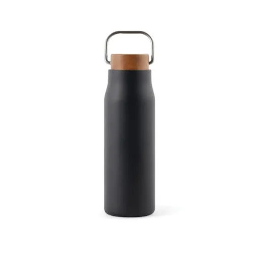 Gift Campaign Borraccia in acciaio inox riciclato con manico e tappo in legno 300ml> Borracce Di Metallo