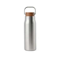 Gift Campaign Borraccia in acciaio inox riciclato con manico e tappo in legno 300ml> Borracce Di Metallo