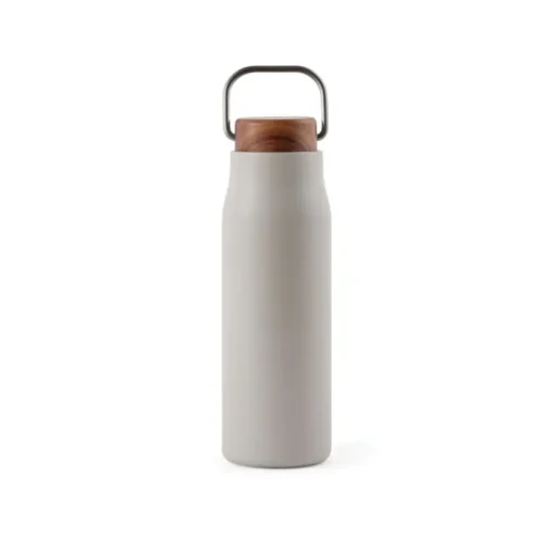 Gift Campaign Borraccia in acciaio inox riciclato con manico e tappo in legno 300ml> Borracce Di Metallo