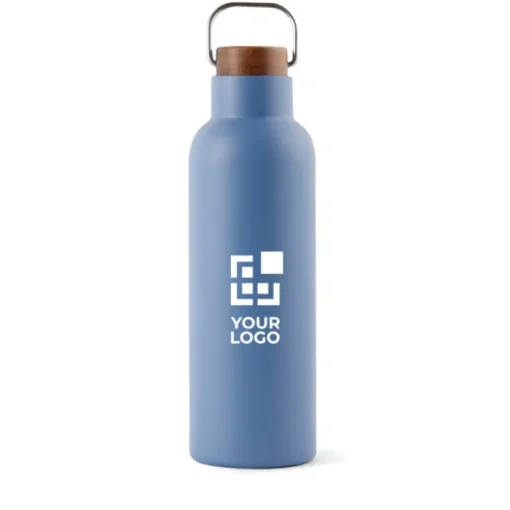 Gift Campaign Borraccia in acciaio inox riciclato con manico e tappo in legno 800ml> Borracce Di Metallo
