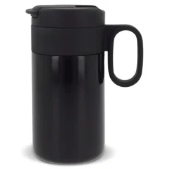 Gift Campaign Borraccia in acciaio inox con tappo incernierato nero con manico 250ml> Bicchieri Termici Personalizzati