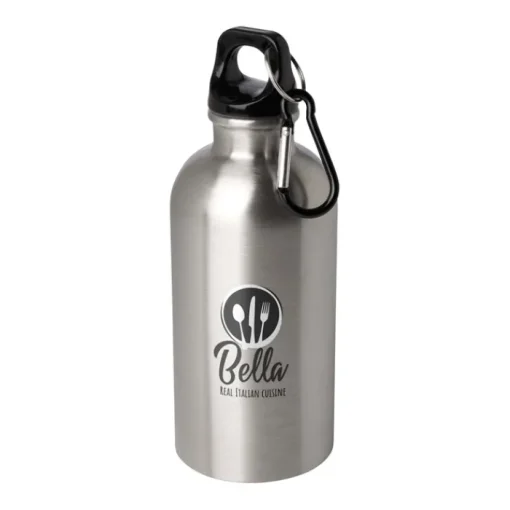 Gift Campaign Borraccia in acciaio inox riciclato con moschettone da 400ml> Borracce Di Metallo