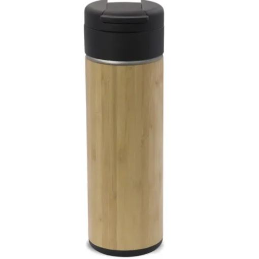 Gift Campaign Borraccia in acciaio inox a doppia parete con finitura in bambù 400ml> Borracce Termiche|Borracce Di Metallo