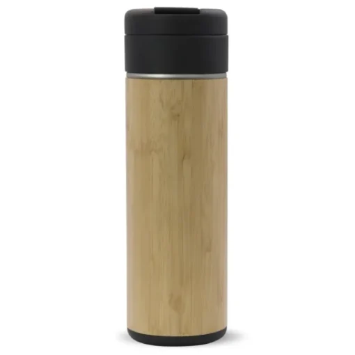 Gift Campaign Borraccia in acciaio inox a doppia parete con finitura in bambù 400ml> Borracce Termiche|Borracce Di Metallo