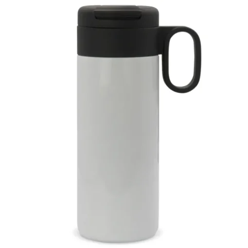 Gift Campaign Borraccia in acciaio inox con tappo incernierato nero con manico 400ml> Bicchieri Termici Personalizzati