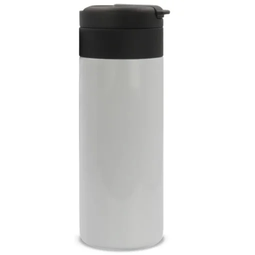 Gift Campaign Borraccia in acciaio inox con tappo incernierato nero con manico 400ml> Bicchieri Termici Personalizzati
