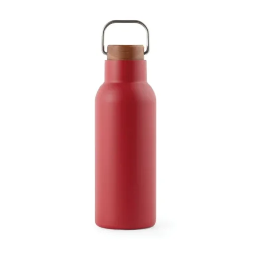 Gift Campaign Borraccia in acciaio inox riciclato con manico e tappo in legno 580ml> Borracce Di Metallo