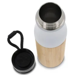 Gift Campaign Borraccia in acciaio inox con rivestimento in bambù e laccetto 500ml></noscript> Borracce Di Metallo