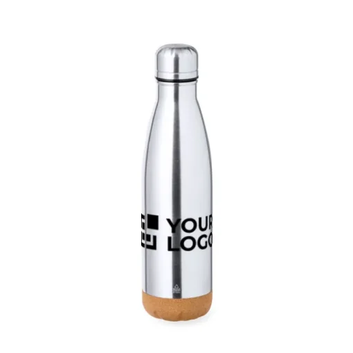 Gift Campaign Borraccia in acciaio riciclato a doppia parete e base in sughero 500ml> Borracce Di Metallo
