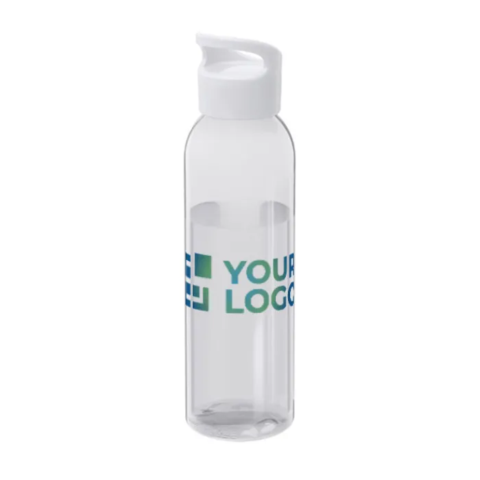 Gift Campaign Borraccia in plastica riciclata trasparente con manico sul tappo 650ml> Borracce In Plastica