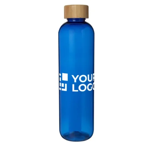Gift Campaign Borraccia in plastica riciclata trasparente con tappo in bambù da 1l> Borracce In Plastica
