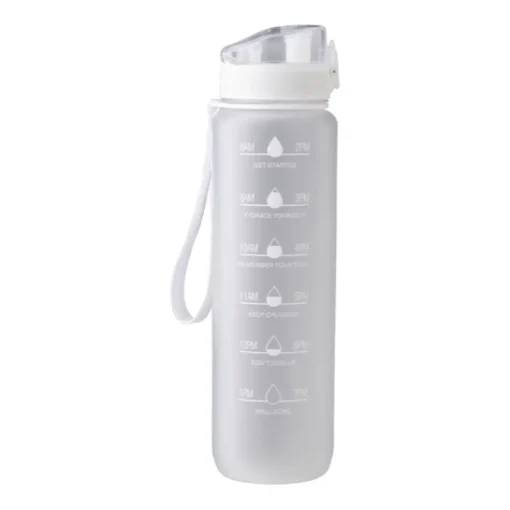 Gift Campaign Borraccia in RPET con capacità e orari per bere stampati> Borracce In Plastica