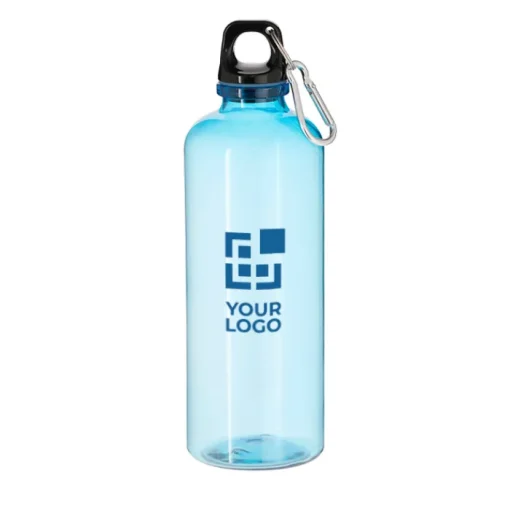 Gift Campaign Borraccia in RPET traslucida con moschettone sul tappo 630 ml> Borracce In Plastica