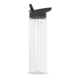 Gift Campaign Borraccia in rPET trasparente con tappo colorato e cannuccia 600ml><noscript><img width=