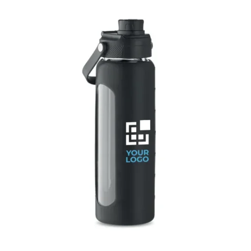 Gift Campaign Borraccia in vetro borosilicato con custodia in silicone nera 750 ml> Borracce In Vetro