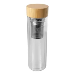 Gift Campaign Borraccia in vetro borosilicato con infusore e tappo in bambù 400ml> Borracce In Vetro