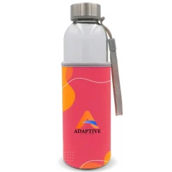 Gift Campaign Borraccia in vetro con custodia personalizzabile e laccetto 500ml> Borracce In Vetro
