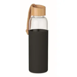 Gift Campaign Borraccia in vetro con custodia e tappo in bambù 500ml Crystal Pouch> Borracce In Vetro
