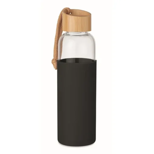 Gift Campaign Borraccia in vetro con custodia e tappo in bambù 500ml Crystal Pouch> Borracce In Vetro
