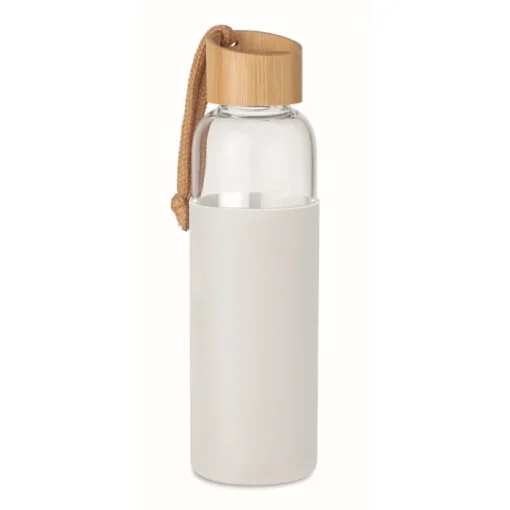 Gift Campaign Borraccia in vetro con custodia e tappo in bambù 500ml Crystal Pouch> Borracce In Vetro